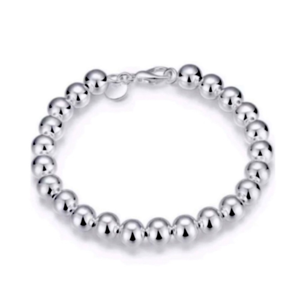 NEW Silver Bead Bracelet